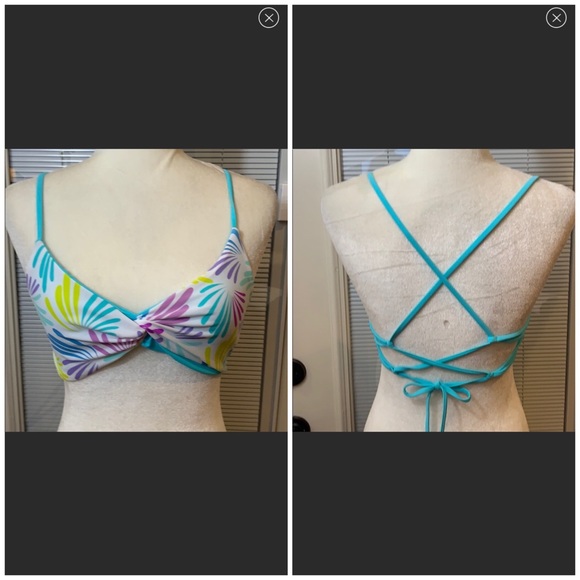 NWOT Lands end Reversible Swim top - Picture 1 of 9